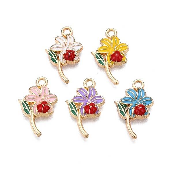 Rack Plating Alloy Enamel Pendants