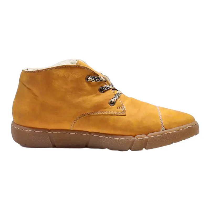 RIEKER Ankle Boots Orange Leather Mens UK 8