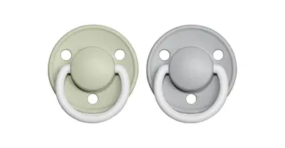 BIBS Of Lux Natural Rubber Night Size 2: 6+ months Sage / Cloud pacifier 2 pieces