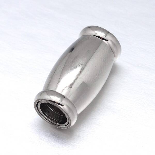 Tarnish Resistant 304 Stainless Steel Magnetic Clasps with Glue-in Ends