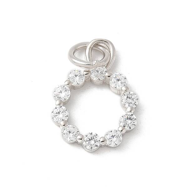S925 Sterling Silver Micro Pave Cubic Zirconia Pendant