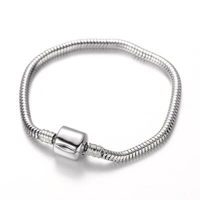 Tarnish Resistant 304 Stainless Steel European Style Round Snake Chains Bracelet Making