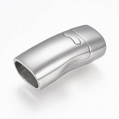 Tarnish Resistant 304 Stainless Steel Magnetic Clasps with Glue-in Ends