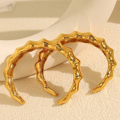 Europe and America Styles 304 Stainless Steel Cuff Bangles for Women