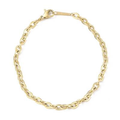 Ion Plating(IP) 304 Stainless Steel Cable Chain Bracelets for Men Women