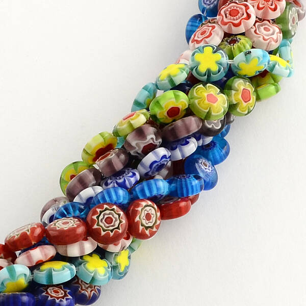 Handmade Millefiori Glass Bead Strands