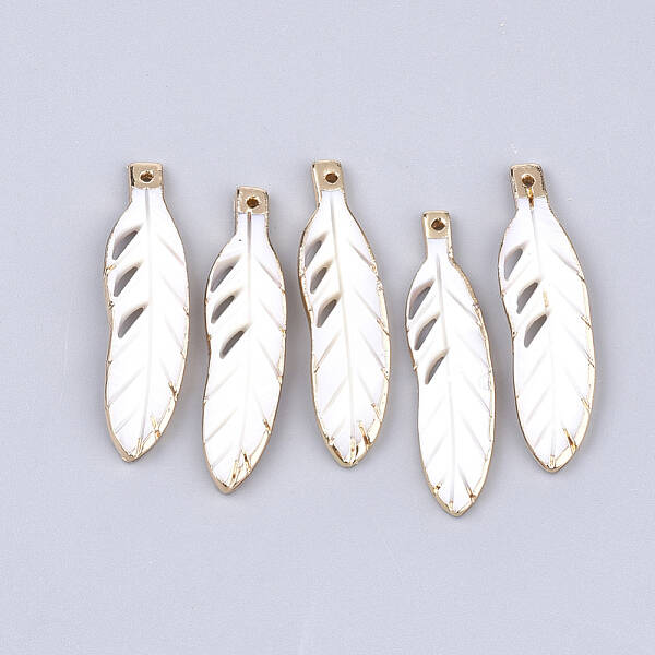 Electroplate Freshwater Shell Pendants