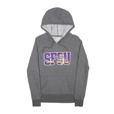 CHAMPION San Francisco State University USA Hoodie Grey Pullover Womens S