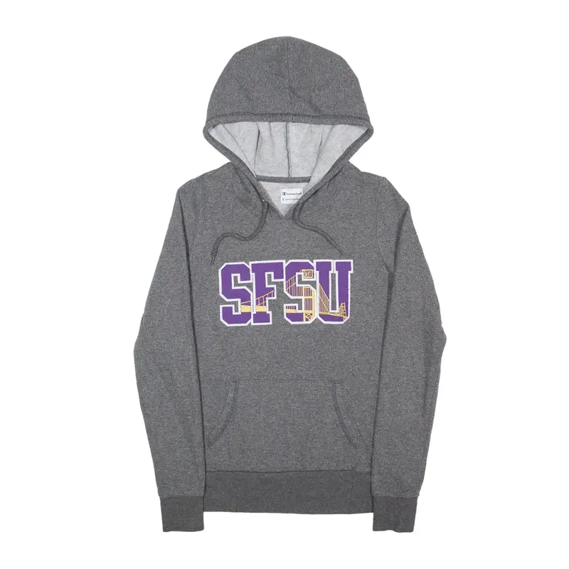 CHAMPION San Francisco State University USA Hoodie Grey Pullover Womens S