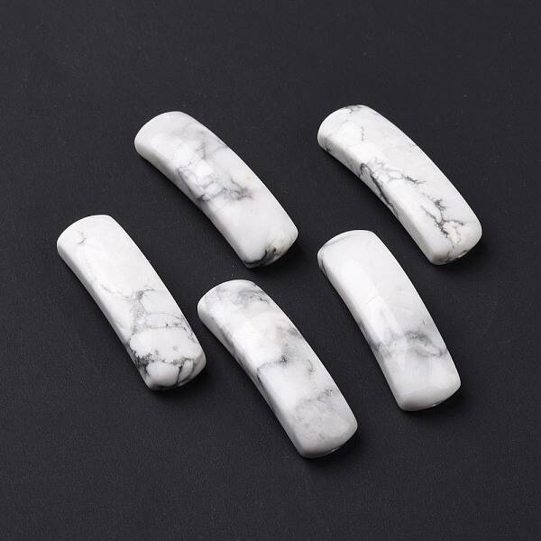 Natural Howlite Connector Charms