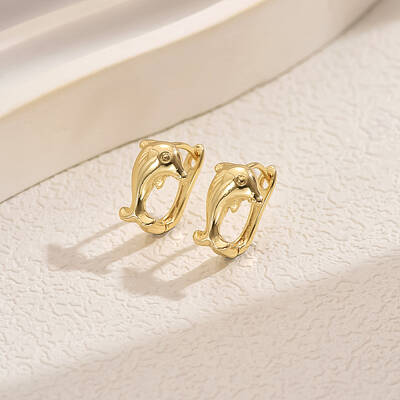 Simple Geometric Brass Hoop Earrings