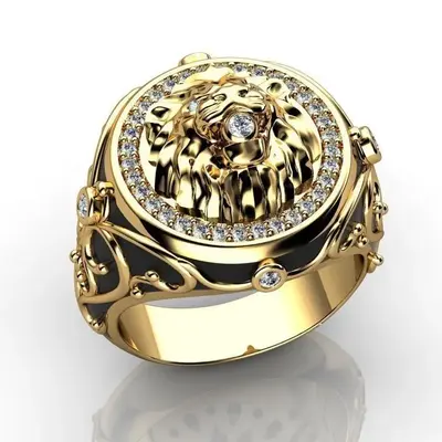 Zircon Inlaid Lion Ring - BL1