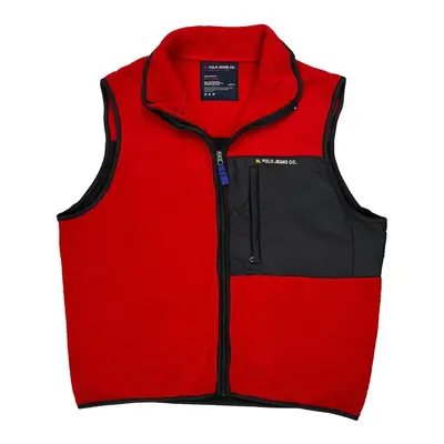 Ralph Lauren Fleece Gilet - XL Red Polyester