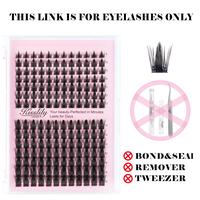 Kisslily Lash Clusters Individual Lashes 8-18mm DIY Lash Extensions D Curl Volume Wispy Soft Comfortable Ultra-Thin Band Fals...