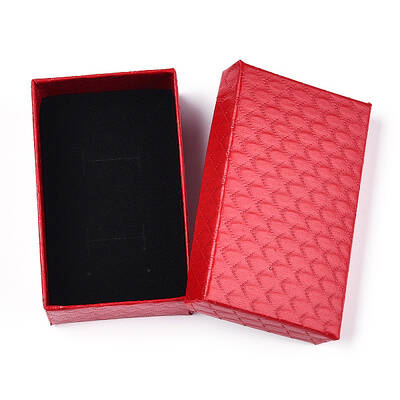 Rhombus Textured Cardboard Jewelry Boxes