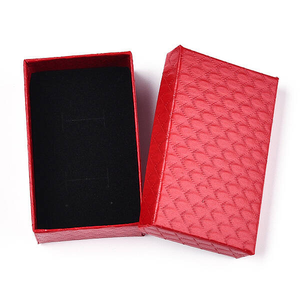 Rhombus Textured Cardboard Jewelry Boxes