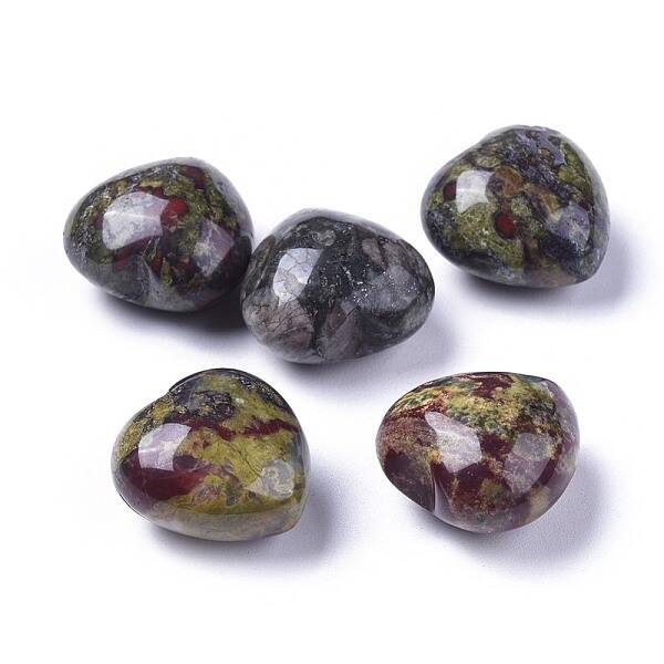 Natural Dragon Blood Heart Love Stone