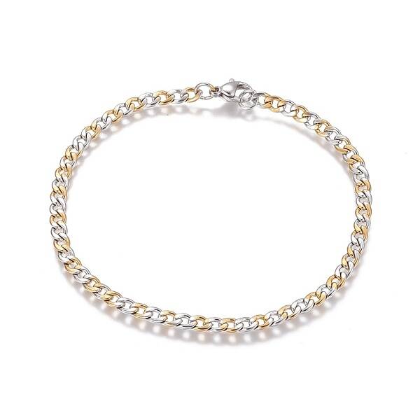 304 Stainless Steel Curb Chain Bracelets