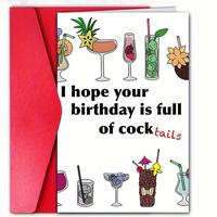 Humorous Birthday Greeting Card, 1 Count Colorful Cartoon Pattern Greeting Card with Envelope, Creative Greeting Card for Fri...