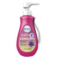Veet Sensitive Skin Formula with Aloe Vera and Vitamin E, Dermatologically Tested Hair Removal Gel Cream 13.5 Fl Oz. for Legs...