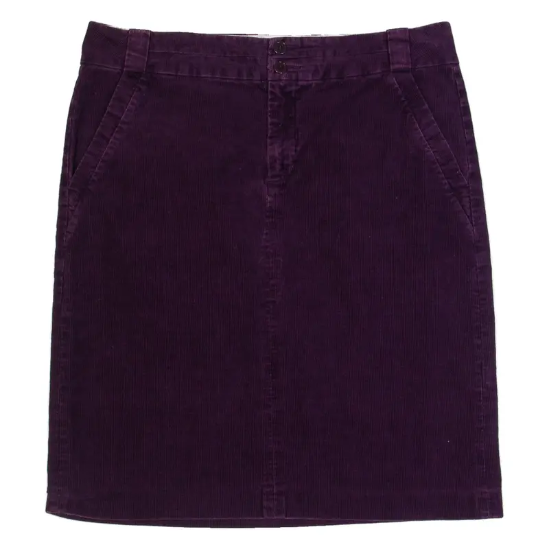 JIGSAW Womens Straight Skirt Purple Knee Length Corduroy M