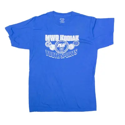 PORT AND COMPANY MWR Kodiak Youth Sports T-Shirt Blue Short Sleeve Mens M