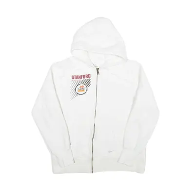 NIKE Stanford University USA Hoodie White Full Zip Womens L