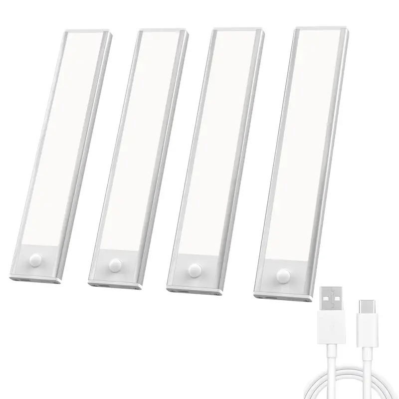 Under Cabinet Lights, USB Rechargeable Wireless Cabinet Light, LED Motion Sensor Night Light, Magnetic Self-adhesive LED Ward...