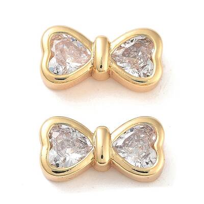 Brass with Clear Cubic Zirconia Bead