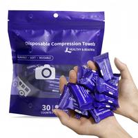 Disposable Face Cleaning Towel, 30pcs/set Portable Compressed Facial Cleansing Towelettes, Compact Facial Skin Care Tool for ...