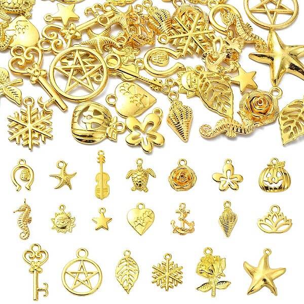 60Pcs 20 Styles Tibetan Style Alloy Pendants