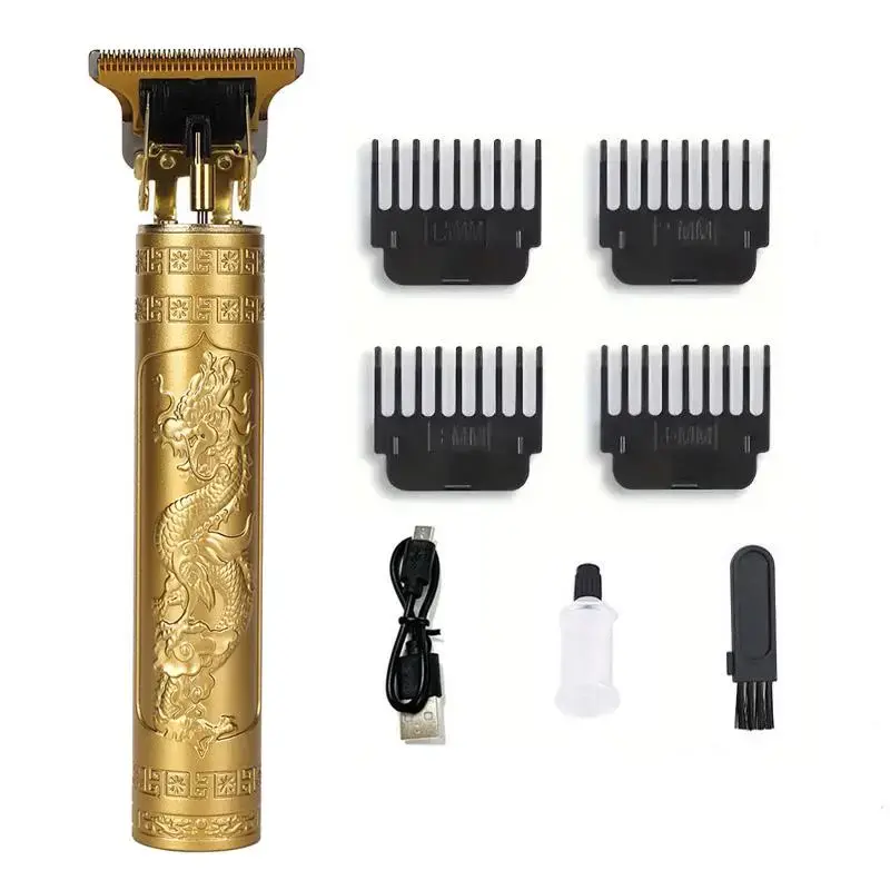 Electric Hair Clipper Kit, 1 Set Cordless Hair Clipper & 4pcs Limit Combs & Brush & Lubricating Oil & Data Cable, Hair Stylin...