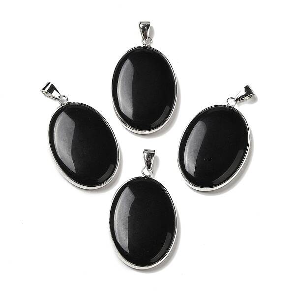 Natural Obsidian Pendants