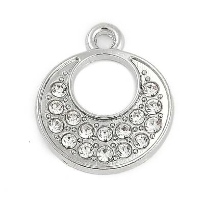 Alloy Micro Pave Rhinestone Pendants