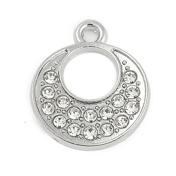 Alloy Micro Pave Rhinestone Pendants