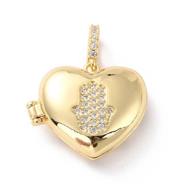 Brass Micro Pave Cubic Zirconia Pendants