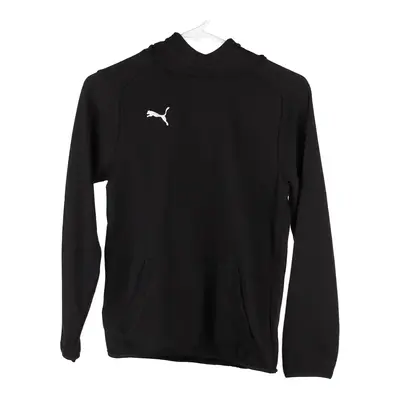 Age 11-12 Puma Hoodie - Medium Black Cotton Blend