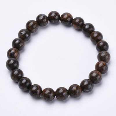 Natural Bronzite Beaded Stretch Bracelets