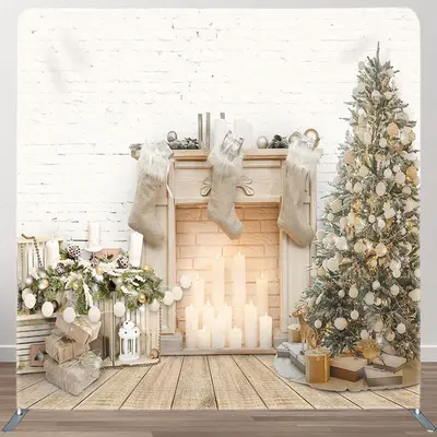 Christmas Tree Fabric Backdrop Cover for Christmas - Aperturee