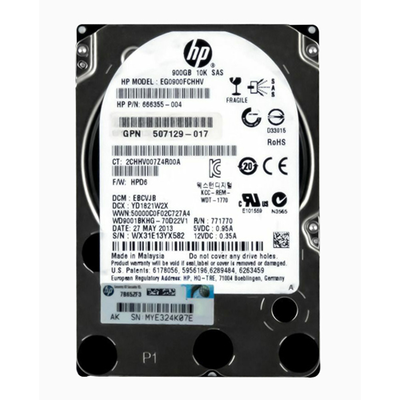 666355-004 HP 900GB 6Gb/s SAS 10000 2.5-inch Hard Drive