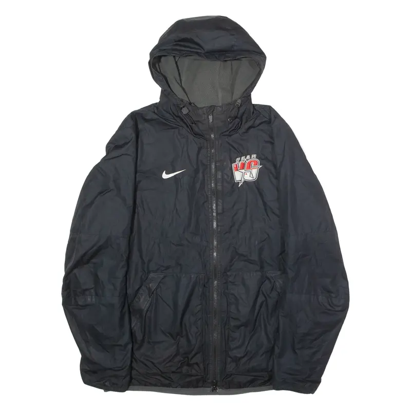NIKE Team VS Fleece Lined Mens Jacket Black Hooded M