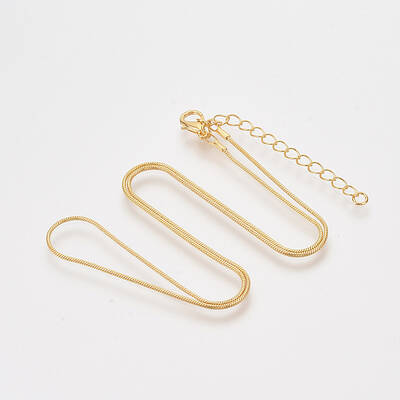Brass Round Snake Chain Necklace Making