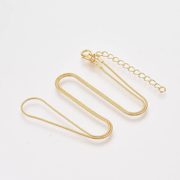 Brass Round Snake Chain Necklace Making