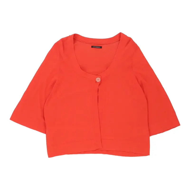 C.P. Company Cardigan - Medium Orange Cotton | Size: medium