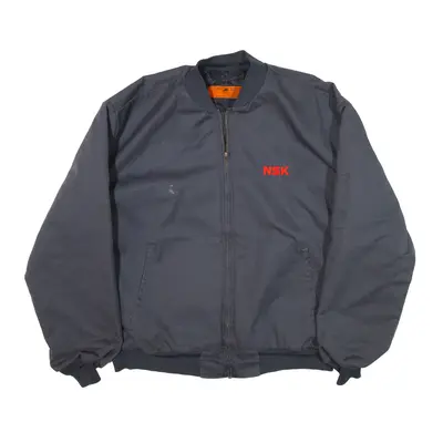 RED KAP Quilted Workwear Bomber Jacket Grey Mens XL