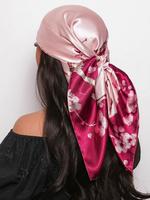Floral Print Head Scarf, Fashionable Hair Accessories for Women & Girls, Pink Elegant All-match Fashion Accessories for Daily...