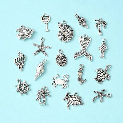 18Pcs 18 Style Tibetan Style Alloy Pendants
