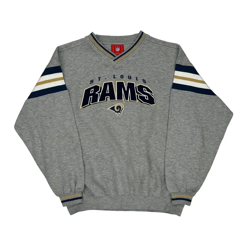 St. Louis Rams Nfl Sweatshirt - XL Grey Cotton Blend
