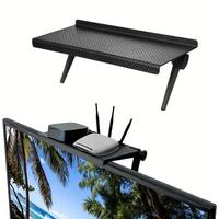 Adjustable TV Screen Top Shelf, 1 Count Computer Monitor Desktop Display Stand, Space Saving Router Storage Holder for Living...