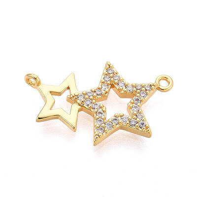 Brass Micro Pave Cubic Zirconia Pendants